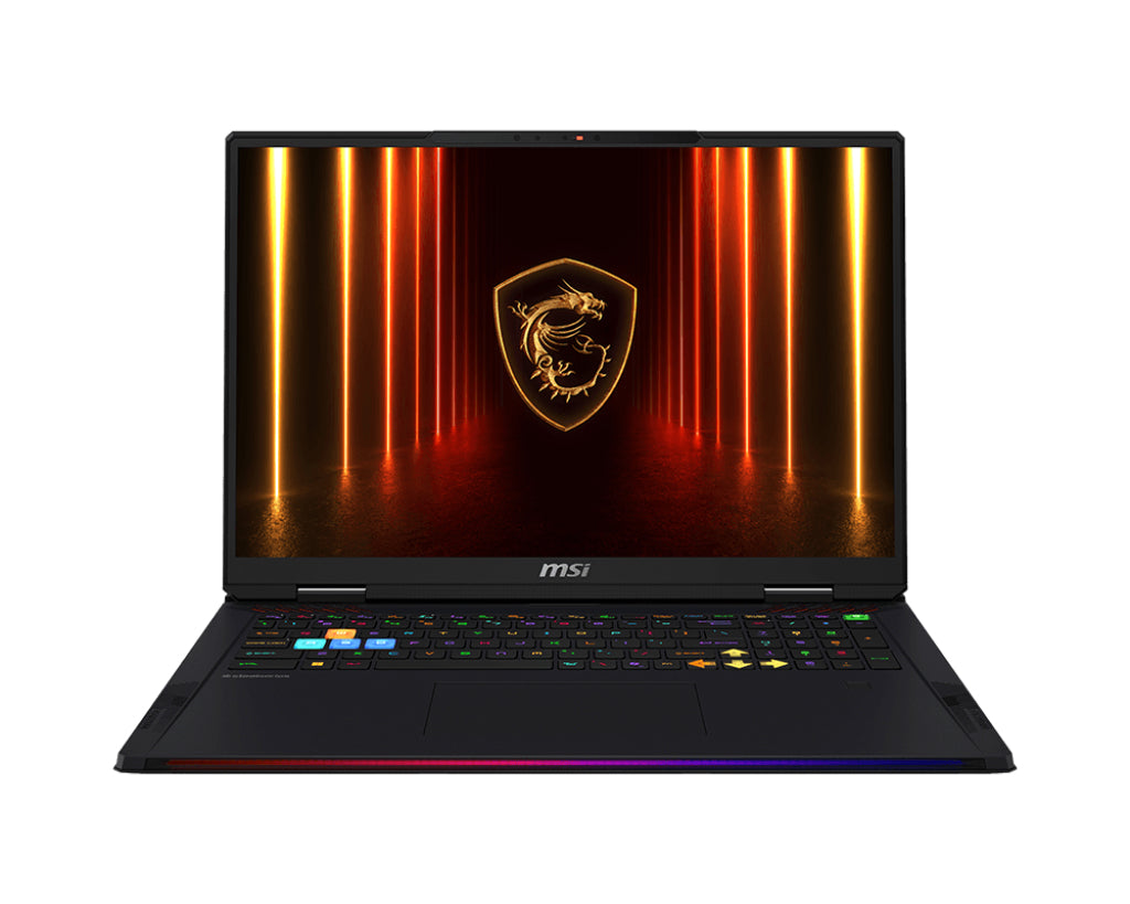Raider 18 HX AI A2XWJG-459ES Intel Core Ultra 9 285HX Portátil 45,7 cm (18") UHD+ 64 GB DDR5-SDRAM 2 TB SSD NVIDIA GeForce RTX 5090 Wi-Fi 7 (802.11be) Windows 11 Home Negro