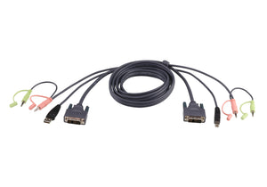 Cable KVM DVI-I single link USB de 1,8 m