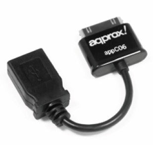 appC06 cable de teléfono móvil Negro USB A Apple 30-pin