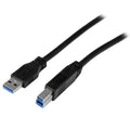 Cable Certificado 2m USB 3.0 (5Gbps) Super Speed USB B Macho a USB A Macho Adaptador para Impresora - Negro