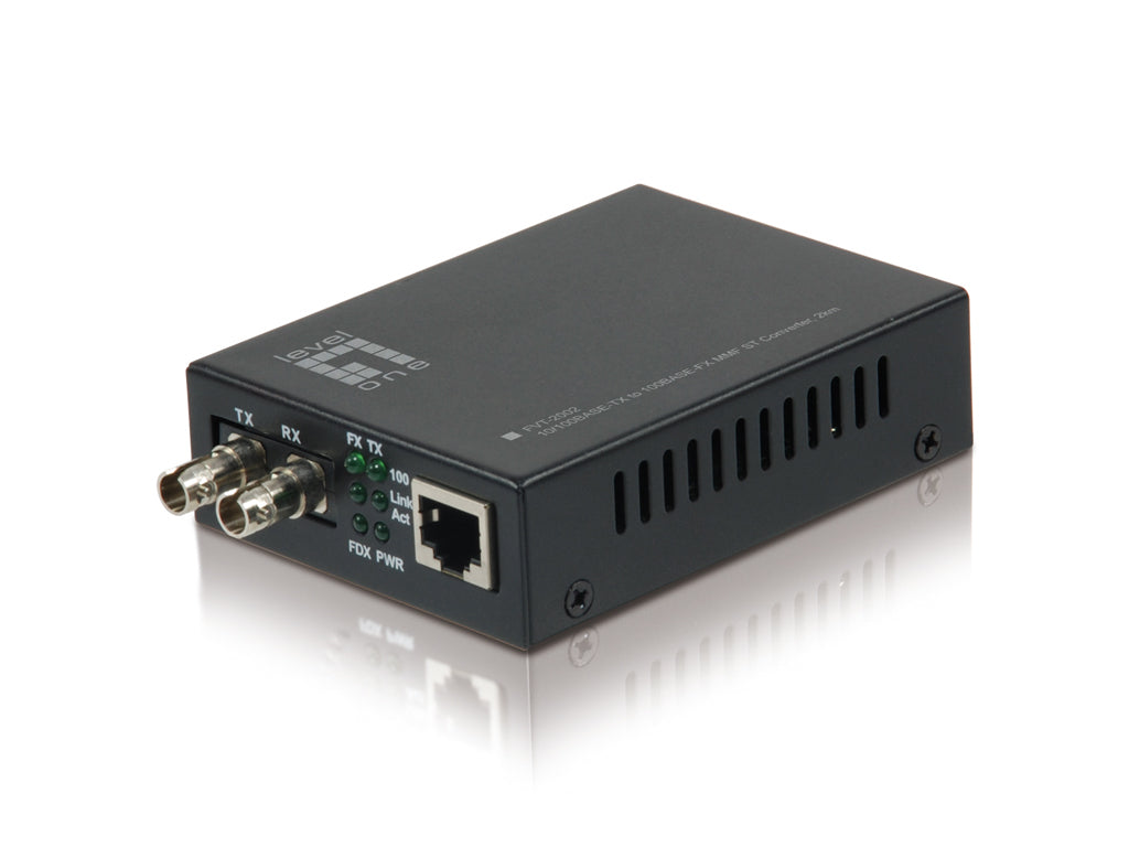 FVT-2002 convertidor de medio 100 Mbit/s 1310 nm Negro
