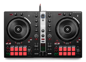 INPULSE 300 MK2 Controladora con opción de realizar scratch utilizando discos de vinilo Negro, Rojo