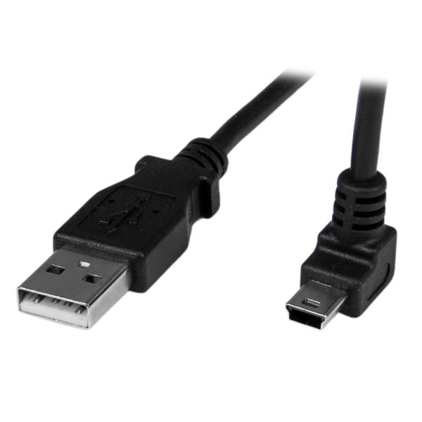 Cable Adaptador 1m USB A Macho a Mini USB B Macho Acodado en Ángulo hacia Arriba