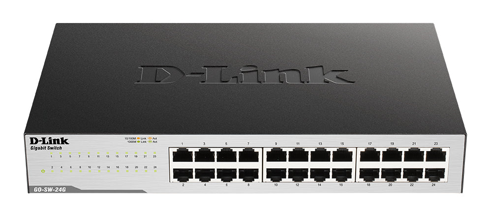 GO-SW-24G No administrado L2 Gigabit Ethernet (10/100/1000) 1U Negro