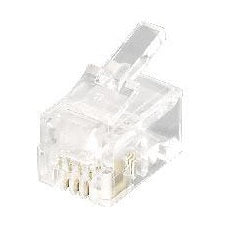 121111 conector RJ-11 (4P4C) Transparente