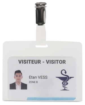KIT DE 50 IDENTIFICADORES CON PINZA EN PP 95X75MM INCLUYE TARJETAS TARIFOLD 11203
