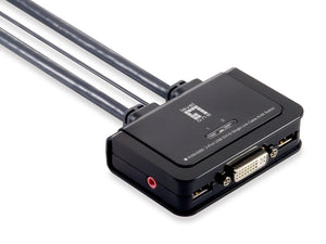 KVM de 2 puertos, DVI, USB, Audio