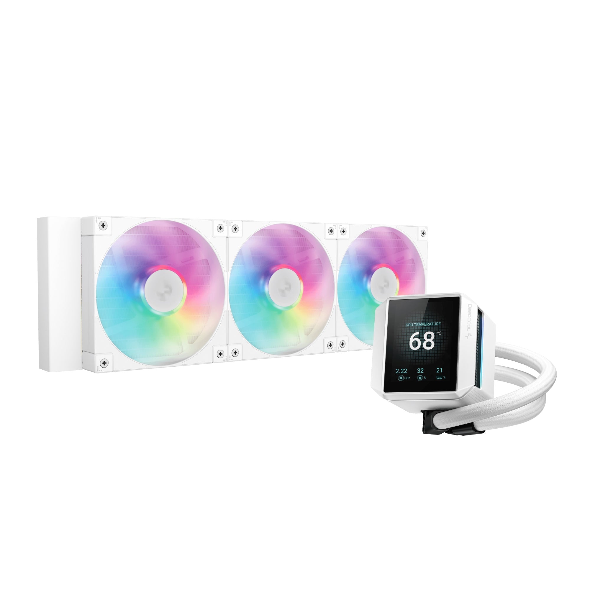 Mystique 360 WH ARGB Procesador Sistema de refrigeración líquida todo en uno 12 cm Blanco 1 pieza(s)