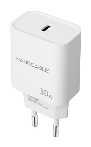 Cargador USB-C PD 30W, Blanco