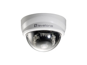 Cámara de red domo fijas, 2-Megapixel, 802.3af PoE, día/noche, indicadores LED IR