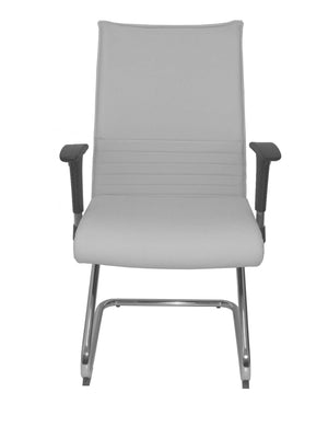 Sillón Albacete confidente patín similpiel blanco