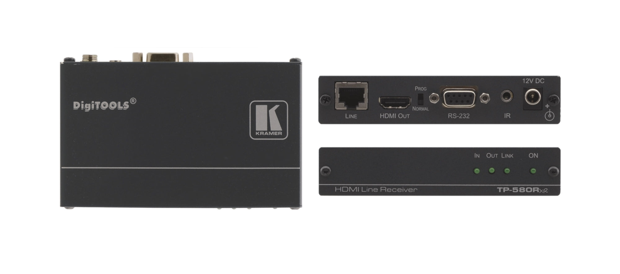TP-580RXR extensor audio/video Receptor AV Negro
