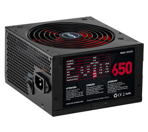 NXS650 unidad de fuente de alimentación 650 W 20+4 pin ATX Negro, Rojo