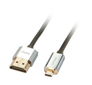 41680 cable HDMI 0,5 m HDMI tipo A (Estándar) HDMI tipo D (Micro) Negro, Plata