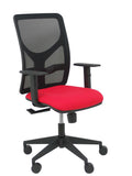 Silla Motilla malla negra asiento bali rojo brazo regulable