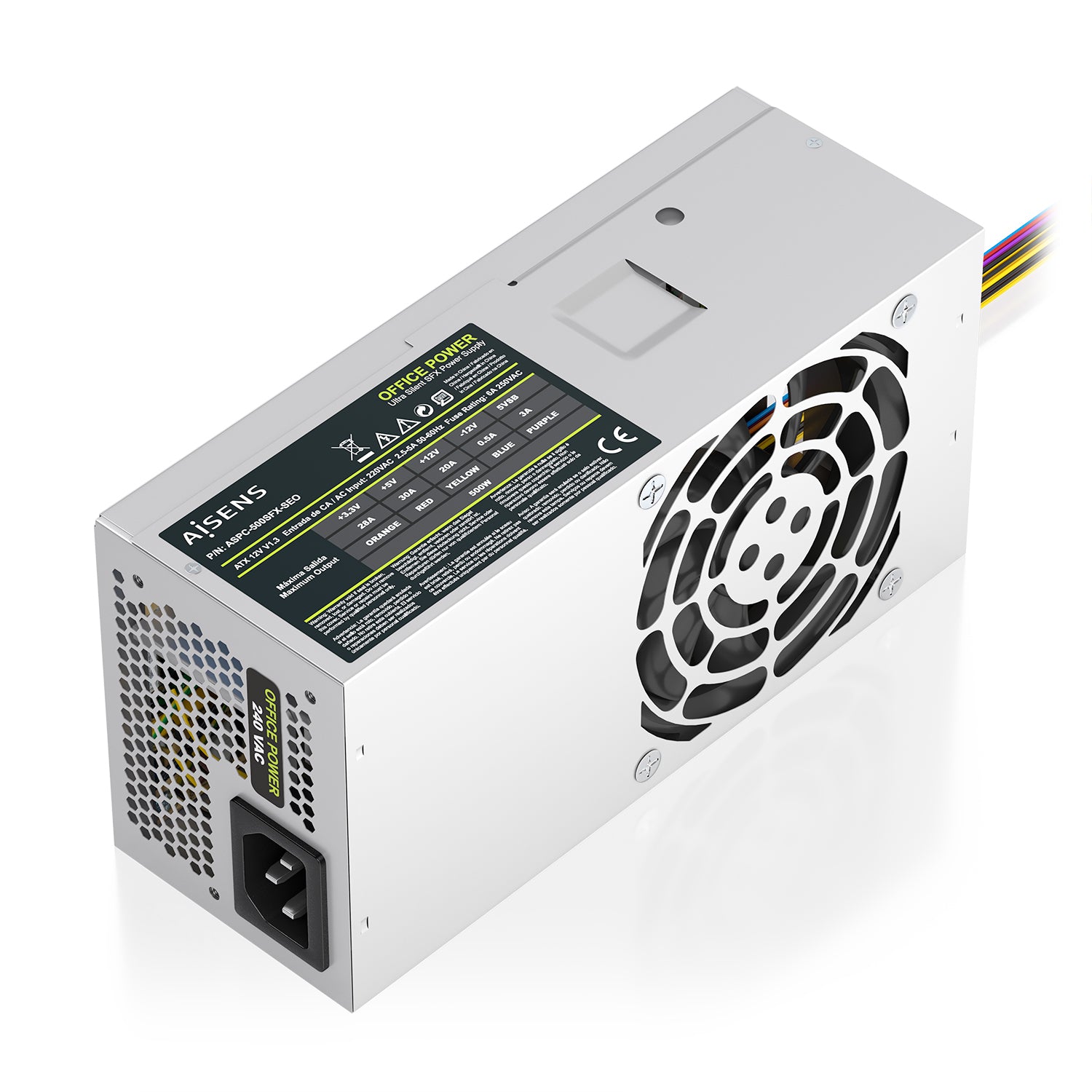 Fuente Alimentacion TFX 500W OEM, Plata