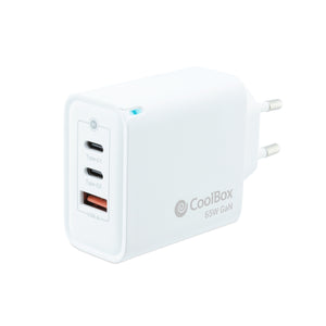 CARGADOR GAN 65W USB-C/USB-C/USB-A PARED