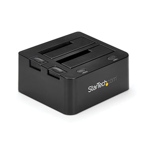Docking Station de 2 Bahías USB 3.0 a SATA - Base de Acoplamiento USB de Discos Duros SSD SATA I/II/III de 2,5/3,5" - de Intercambio en Caliente - Carga Superior