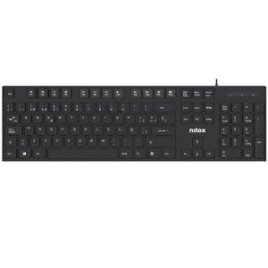 TECLADO CON CABLE, NEGRO, ESPAÑOL