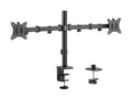 Soporte de escritorio articulado para dos monitores de 17«-32», negro