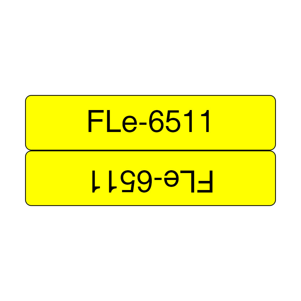FLE-6511 cinta para impresora de etiquetas Negro sobre amarillo