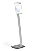 INFO SIGN Stand de información A4 Acrílico, Aluminio Plata