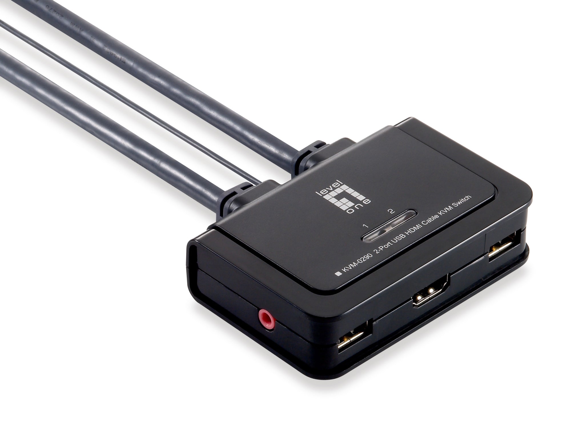 KVM de 2 puertos, HDMI, USB