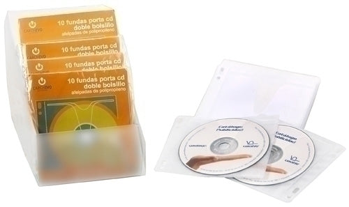 PORTA-CD DOBLE PP ACOLCHADO BLIS DE 10