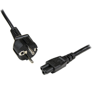 Cable de 1m de Alimentación para Portátiles, Enchufe UE a C5, 2,5A 250V, 18AWG, Cable de Repuesto para Cargador, Cable Hoja de Trébol Mickey Mouse, Cable para Europa, UL