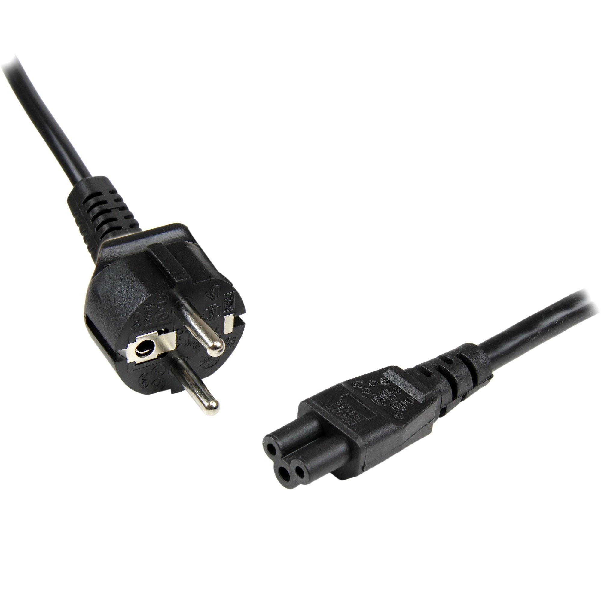 Cable de 1m de Alimentación para Portátiles, Enchufe UE a C5, 2,5A 250V, 18AWG, Cable de Repuesto para Cargador, Cable Hoja de Trébol Mickey Mouse, Cable para Europa, UL