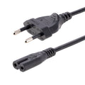 Cable de 1m de Alimentación para Portátiles, Enchufe UE a C7, 2,5A 250V, 18AWG, Cable de Repuesto para Cargador de Portátiles, Cable para Impresoras, Cable para Europa, UL