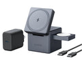 Y1811G11 cargador de dispositivo móvil Auriculares, Smartphone, Reloj inteligente Negro Corriente alterna, USB Cargador inalámbrico Carga rápida Interior