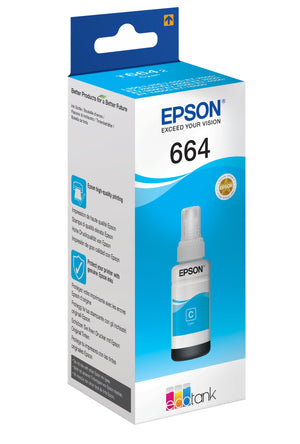 664 Ecotank Cyan ink bottle (70ml)