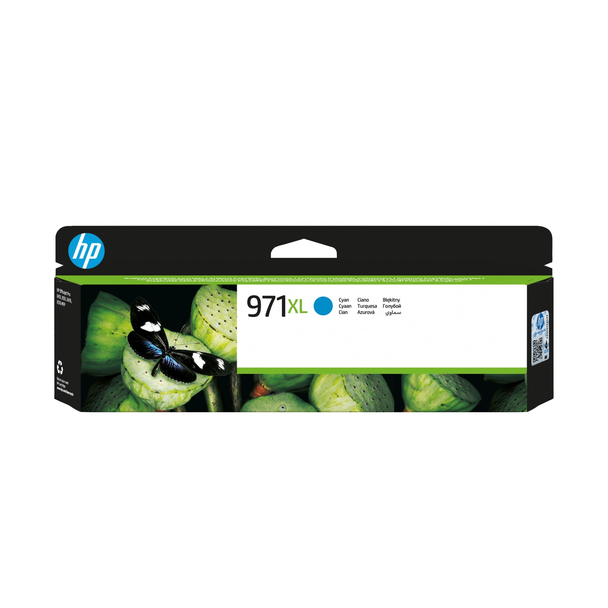 Cartucho de tinta original 971XL de alta capacidad cian