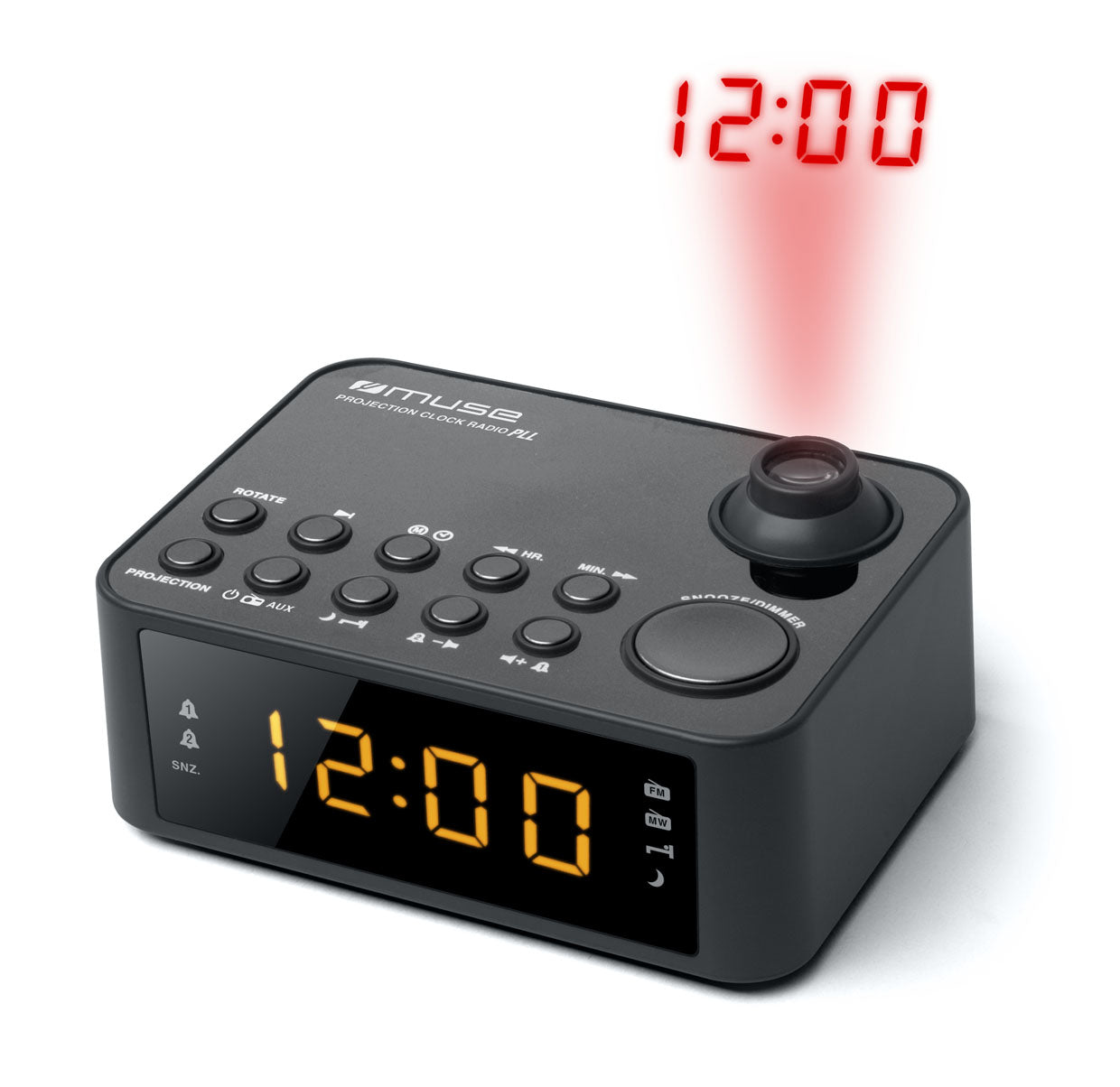 M-178P radio Reloj Digital Negro