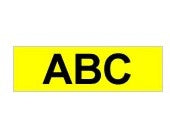 Gloss Laminated Labelling Tape - 9mm, Black on Yellow cinta para impresora de etiquetas TZ