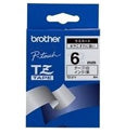Black on White Gloss Laminated Tape, 6mm cinta para impresora de etiquetas TZ