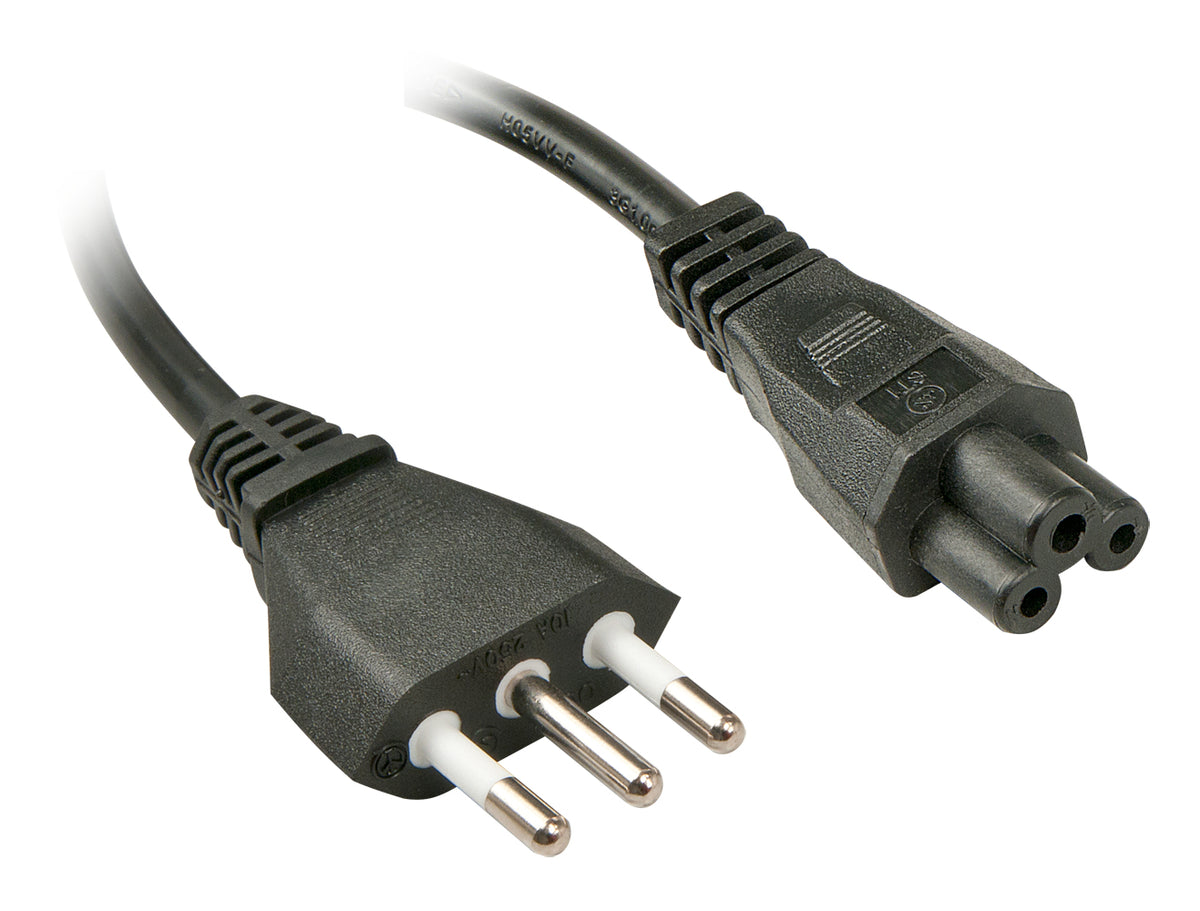2m, CEI23-16-VII - IEC 320 C5 Negro C5 acoplador