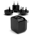 Cargador de Pared USB de 2 Puertos para Tablets Smartphones - Cargador de Alta Potencia para Viajes