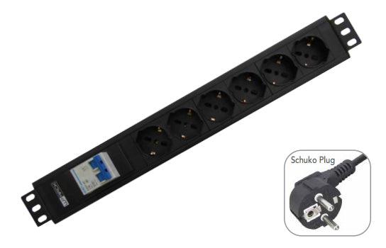WPN-PDU-G02-12 base múltiple 2 m 12 salidas AC Negro