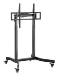 Soporte de suelo motorizado pro con ruedas para monitor/TV 120kg de 55-100, Negro