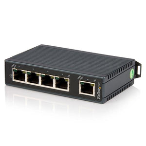 Switch Conmutador Industrial Ethernet de 5 Puertos RJ45 de Montaje en Carril DIN