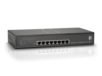 Switch Gigabit Ethernet PoE de 8 puertos, 61.6W, 802.3at PoE+, 4 Puertos PoE