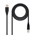 CABLE USB 2.0 IMPRESORA, TIPO A/M-B/M, NEGRO, 1.8 M