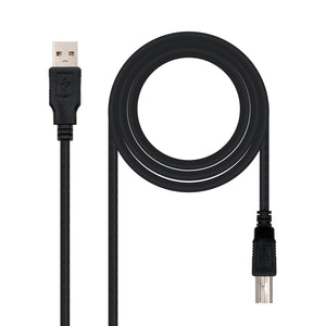 CABLE USB 2.0 IMPRESORA, TIPO A/M-B/M, NEGRO, 1.8 M