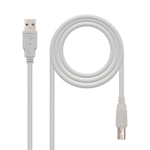 CABLE USB 2.0 IMPRESORA, TIPO A/M-B/M, BEIGE, 1.0 M