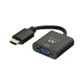 EW9864 adaptador de cable de vídeo 0,2 m HDMI VGA, 3.5mm Negro