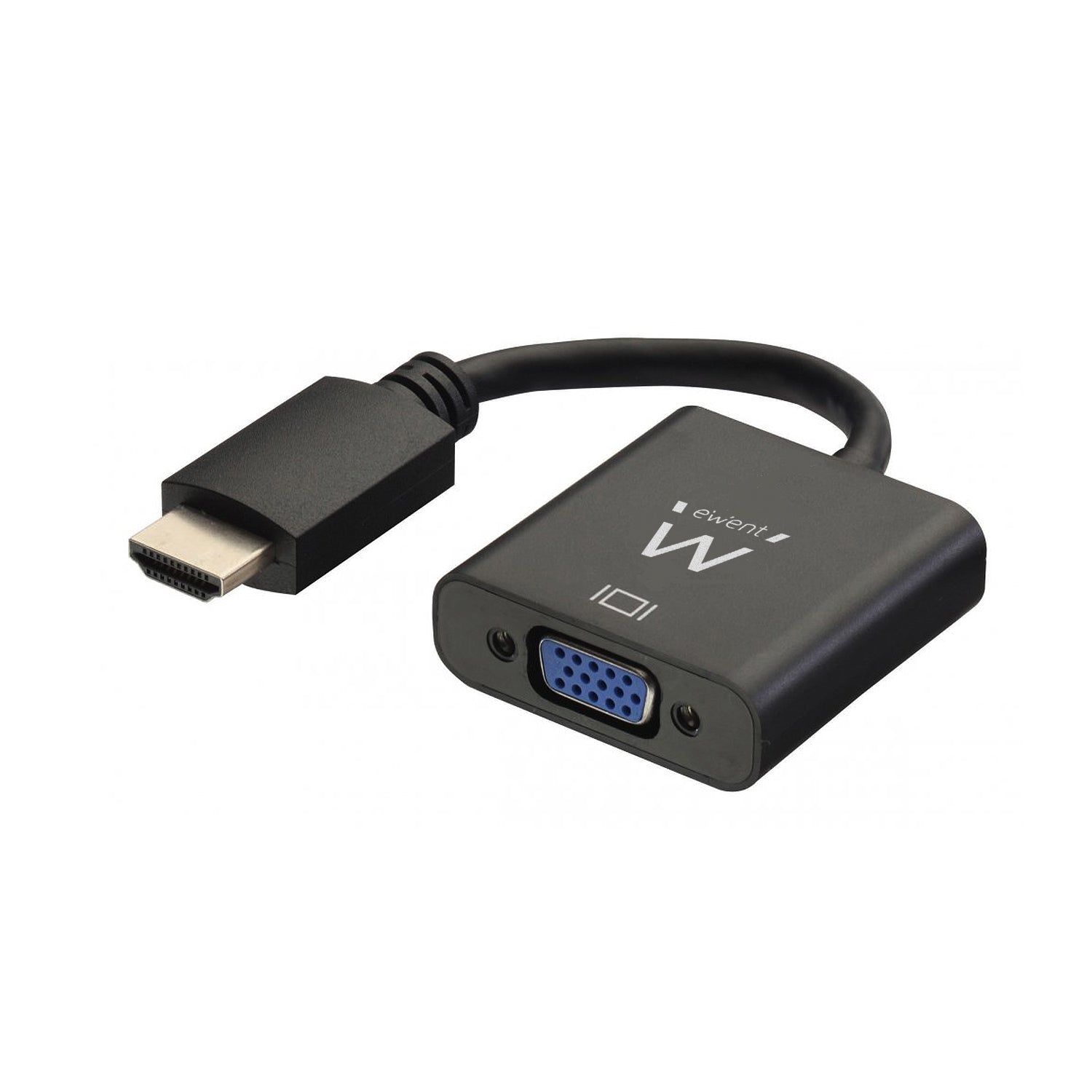 EW9864 adaptador de cable de vídeo 0,2 m HDMI VGA, 3.5mm Negro
