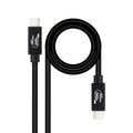 Cable USB 4 Gen 3x2 40Gbps 5A/240W, USB-C/M-USB-C/M, Negro, 1.8 m