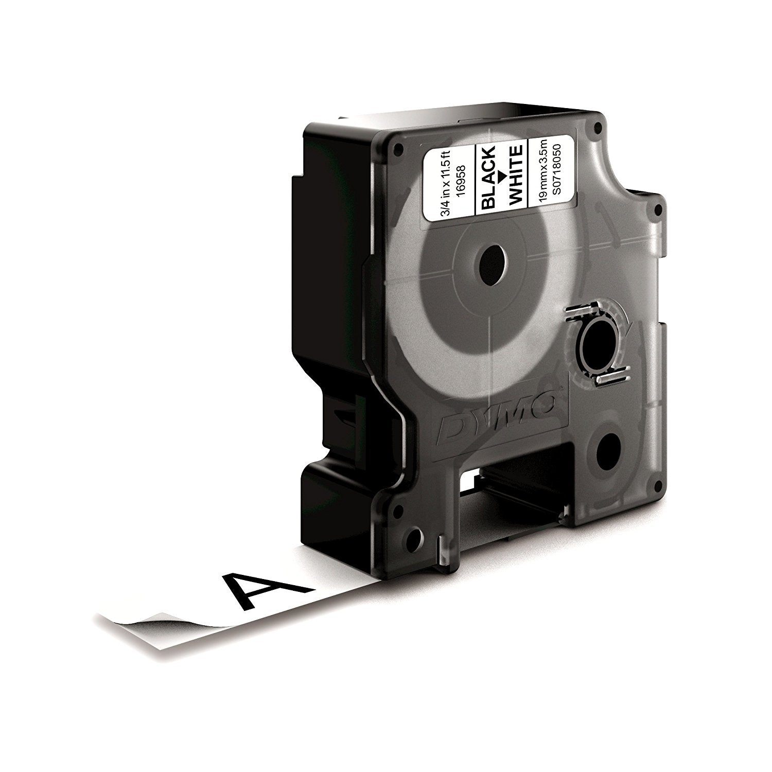 D1 - Etiquetas Durable - Negro sobre blanco - 19mm x 5.5m